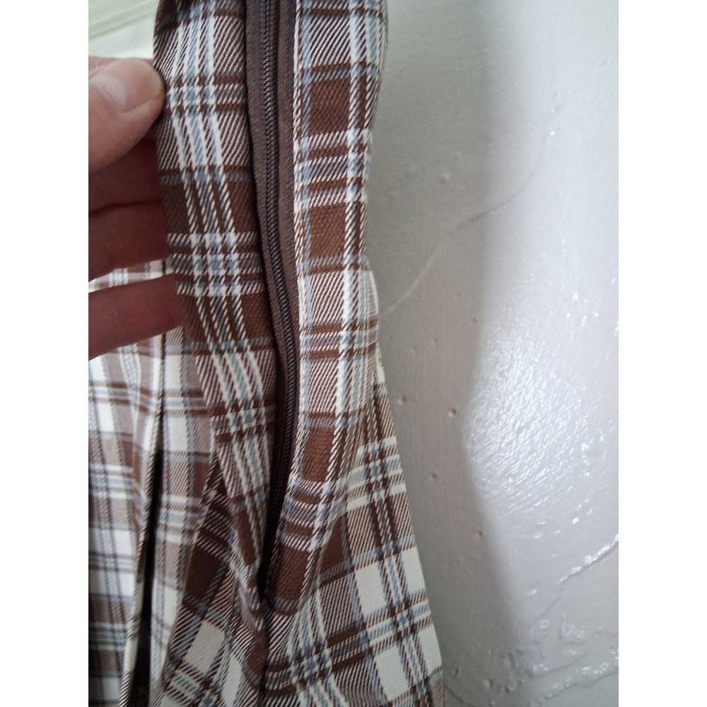 Kori Size‎ Large Plaid Mini Skirt Schoolgirl Preppy Dark Academia Grunge - Picture 4 of 6